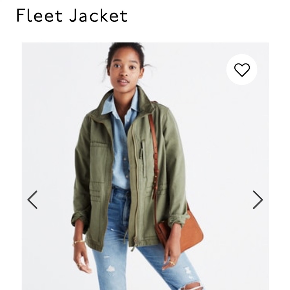 Madewell green jacket.